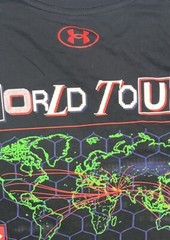 Under Armour World Tour Shirt Global Football Now Boarding Mens Size Large