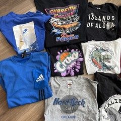Lot Of 10 Y2K Skate Band Music Streetwear T Shirt Lot Graphic Print Multi Color