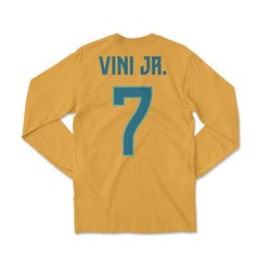 Brazil 2026 Tribute Vini Jr. 7 Two-Sided Jersey-Style Long Sleeve T-Shirt