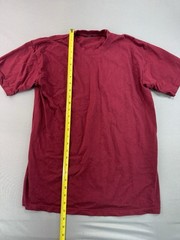 Gemrock Unisex Cotton T-Shirt Size Large Plain Maroon Crewneck Short Sleeve Tee