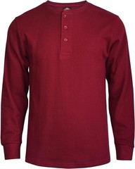 Knocker Men’s Waffle-Knit Thermal Henley Shirt