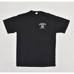 Harley Davidson Men’s T Shirt Santa Claus Cotton Black Size M Fairbanks Alaska