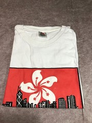 New, T shirt, Hong Kong prints, featuring flower and high-rise background L