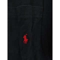VINTAGE Polo Ralph Lauren Shirt Men XL Black 90s Blank Single Stitch Pony USA