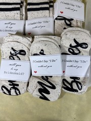 Bachelorette Party Gifts Bride Socks 6 Packs Bridesmaid Proposal Gifts Socks A1