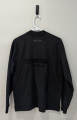 Size XXS Extra Small Essentials Fear Of God FOG Black Long sleeve Shirt (flaw)