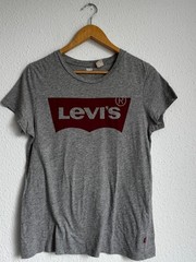 Levi’s Heather Grey Batwing Graphic Tee, Size S