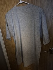 New Balance Men’s Gray W/ Red & Black Logo Short Sleeve Crew Neck T Shirt Large