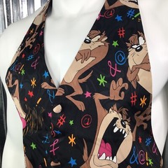 Vintage Vest Santana Looney Tunes Taz Youth Size Large Royal Formal Wear