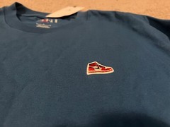 Nike Air Jordan banned retro 1 i shoes Jumpman blue Chicago Bulls 23 t shirt L