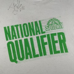 Vintage Speedway Racing Shirt Mens Large National Qualifier Cal Expo Signed 90s
