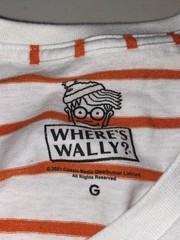 NEW Where’s Wally T shirt Waldo Striped white red Large waldo