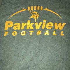 Gildan Ultra Cotton Men’s S Green Cotton Parkview Football Viking Graphic Tee