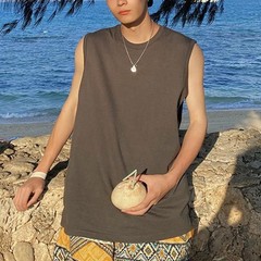 Men’s Vest Casual Daily Holiday O Neck Regular Slight Stretch Vacation