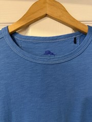Tommy Bahama Men’s Blue Crew Neck Short Sleeve Pocket Logo Tee Cotton Knit S/P