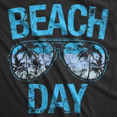 Mens Funny T Shirts Beach Day Sunglasses Sarcastic Vacation Tee For Men
