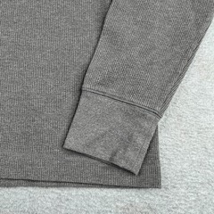 Banana Republic Long Sleeve Henley Casual Waffle Knit Gray Mens Medium