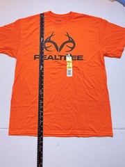 Real Tree Men’s Logo Hunting T-shirt Bright Orange Size L
