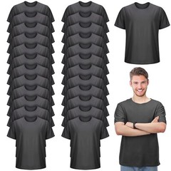 Lemosae 24 Pack Men’s Cotton Homeless T-Shirt Gift Bulk Supply Basic Crew Neck