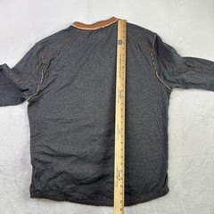 Carbon 2 Cobalt Henley Grey Long Sleeve Shirt Men’s Large