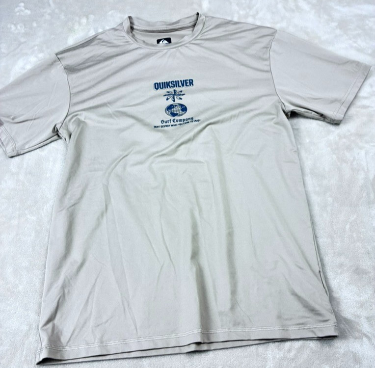 Quicksilver Surf Co. Since 69 Men’s S Tshirt Soft Polyester Cotton Feel Tan