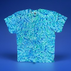 *New* 3XL & 4XL Handmade Tie Dye, Emerald Sea Cruncht Crinkle, Crew or V-Neck