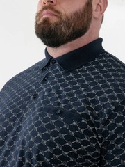 D555 Duke Big Mens Printed Polo Shirt Jacquard Trims 2XL-5XL 6XL 7XL 8XL 611903
