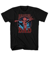 MEN’S TEE MARVEL SPIDER-MAN DAD GRAPHIC DESIGN T-SHIRT SIZE S ( 34 – 36 ) NEW