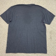G.H. Bass & Co. Mens T Shirt sz L Navy Cheers Man Short Sleeve Crew Neck Casual
