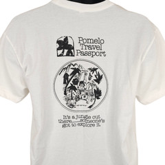 Pomelo Travel Passport T Shirt Mens Size Large White Explore The Jungle