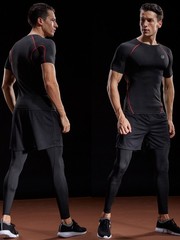 NELEUS Men’s 3 Pack Compression Baselayer Athletic Workout T Shirts,5022,Blac…
