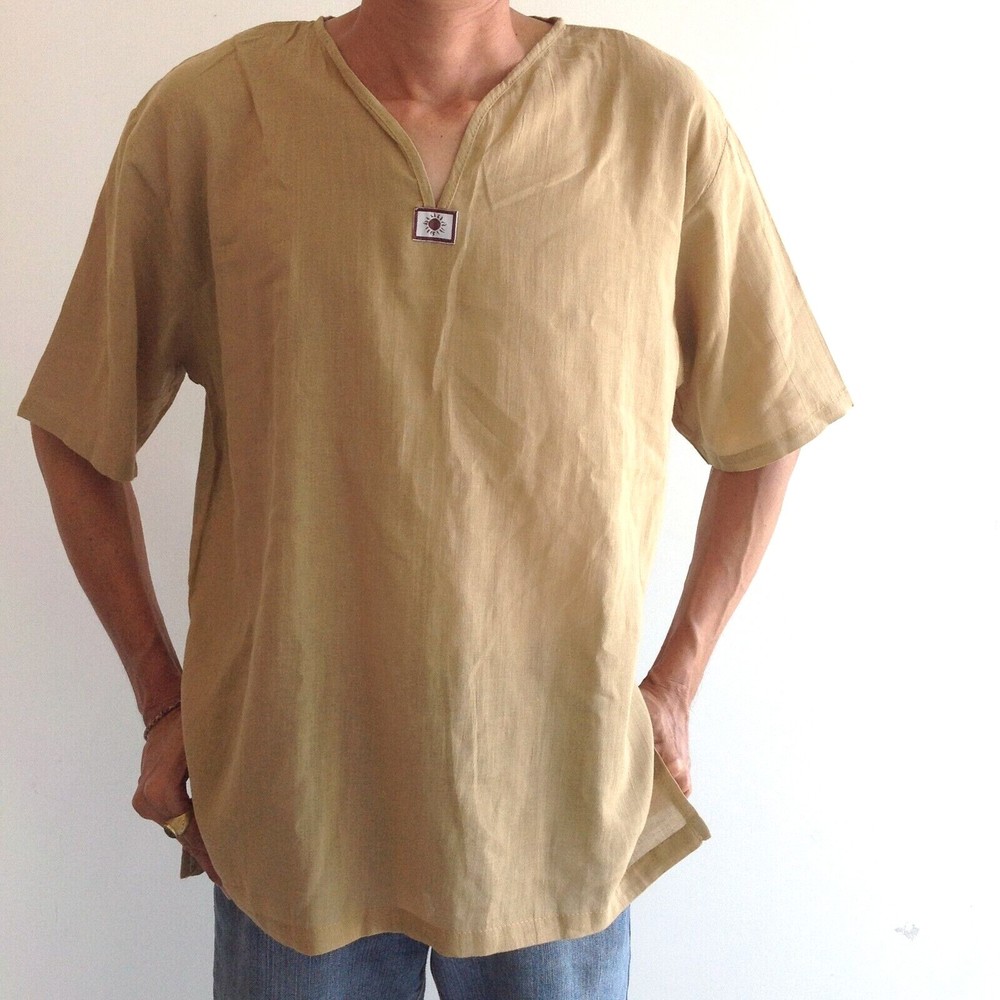 Thai Traditional Vintage Shirt Cotton Shirt
