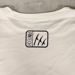 Fintech Shirt Mens White Rash Guard Fishing UV Sun Defender Quick Dry UPF 50 NWT