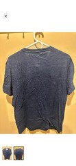 Banana Republic Vintage Blue Solid Henley T-Shirt Mens L Cotton Knit Button