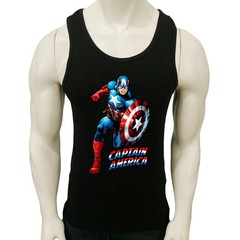 NWT CAPTAIN AMERICA SUPERHERO LOGO COMICS MEN’S SLEEVELESS TANK TOP