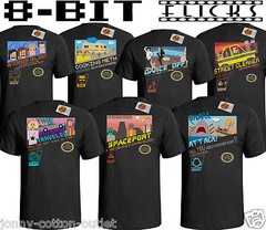 8-Bit Flicks Retro Computer Mens Quality T-Shirt Movie Inspired Choose Design