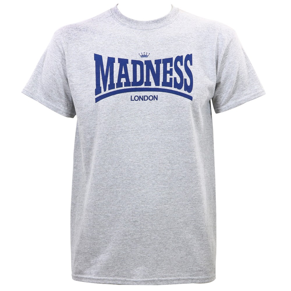 Authentic MADNESS Band Madsdale Ska Punk T-Shirt Heather Grey S NEW