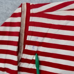 Vintage 90s Calvin Klein Sport Striped T Shirt Size S Small Red Mock Neck USA