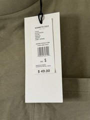 Kenneth Cole Small 100% Cotton Fatigue Green Knit Pocket Spring T-Shirt NWT $49