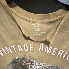 Puritan XL/XG (46-48) Brown Vintage Motorcycle Graphic Sleeveless Knit T Shirt