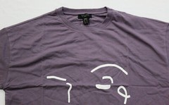 New Look Men’s Short Sleeve Face Sketch Logo T-Shirt EJ2 Lilac Size XS NWT