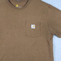 Carhartt Mens K87 Pocket T-Shirt Large Brown Heather Original Fit Cotton Blend