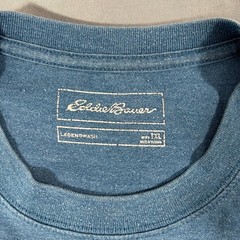 Eddie Bauer Legend Wash Shirt Mens XL Tall Blue Cotton Crew Neck Streetwear