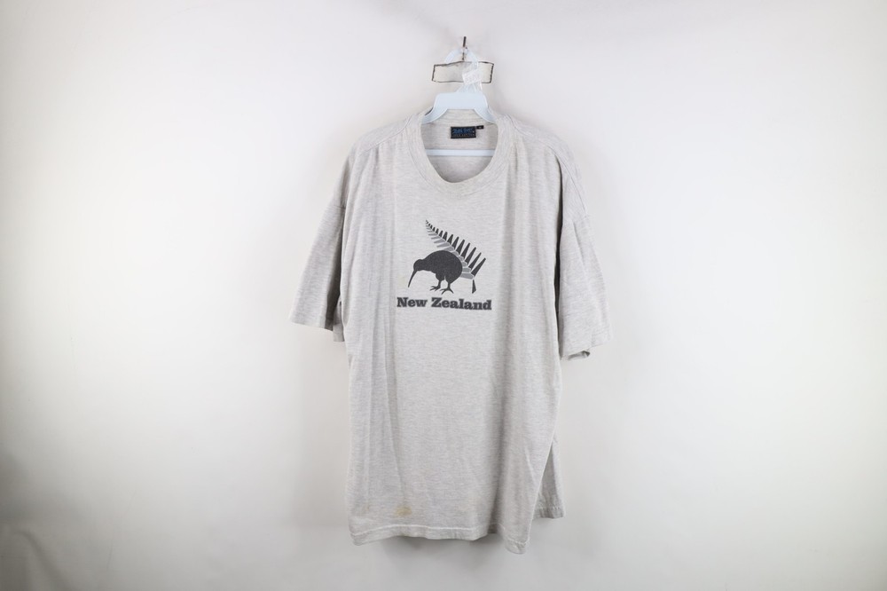 Vintage 90s Streetwear Mens XL Distressed Heavy New Zealand Kiwi Bird T-Shirt