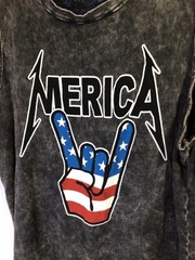 HRT & LUV Black Tie Dye Large Cotton (America) Made in USA T Shirt SleevelessT19
