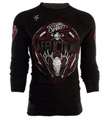 $68 AFFLICTION Reversible APACHE Long Sleeve Slim Fit Y2K Thermal T-shirt NWT