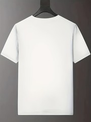 Crew Neck Short Sleeve T-Shirt | Colorful Geometric Number Pattern, Casual Style