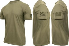 Coyote Brown AR 670-1 US Tactical T-Shirts Athletic Muscle Patch Loop Tee 3 Pack