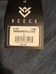 Buckle Veece Mens Size L New With Tag Embodiment Tee Cobalt Blue Black