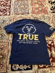 True Religion Men’s Navy Blue Short Sleeve T-Shirt Size Medium